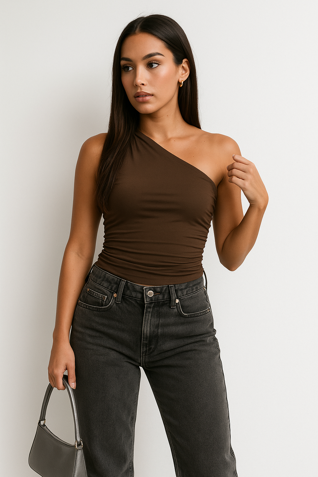 Casual Assymmetric One-Shoulder Tank Top