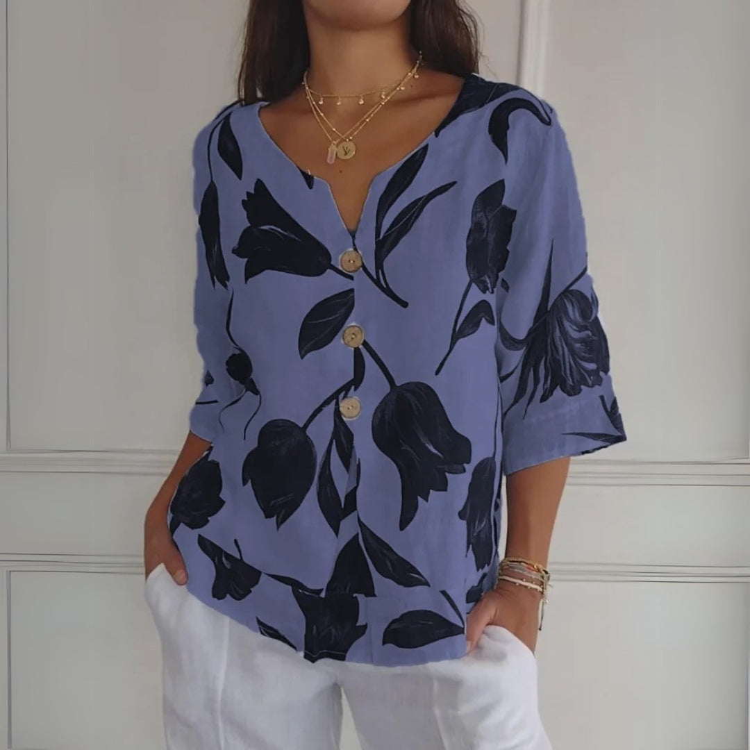 Maxine Floral Button Blouse