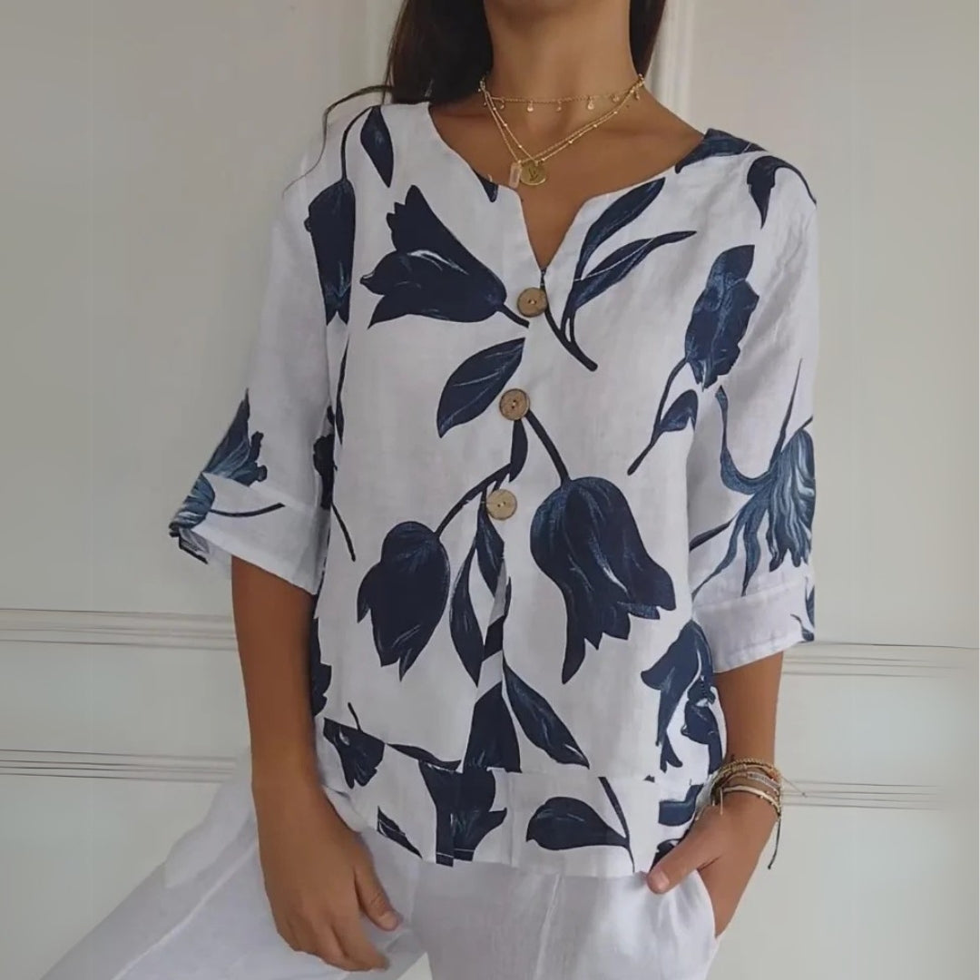 Maxine Floral Button Blouse