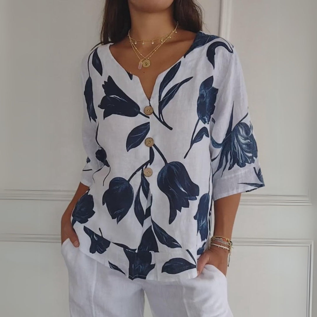 Maxine Floral Button Blouse