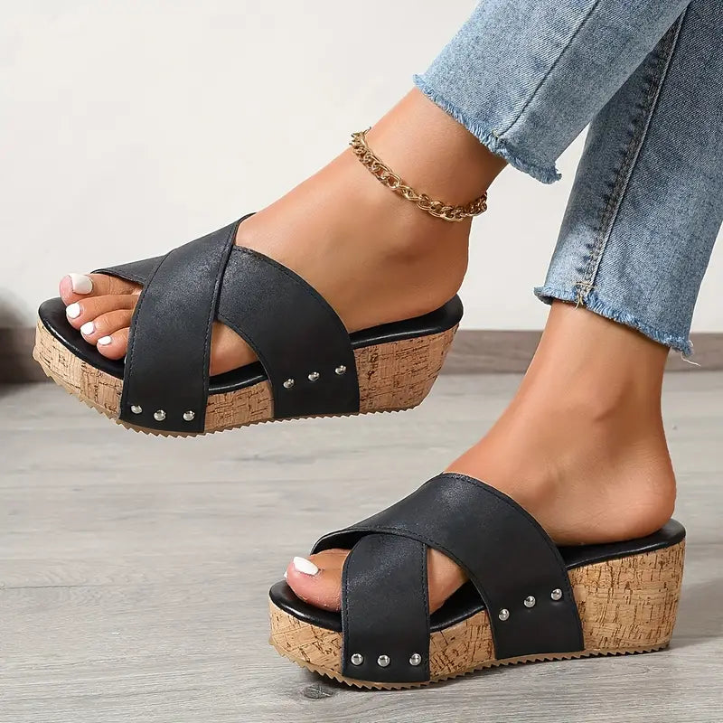 JANICE / WEDGE SANDALS
