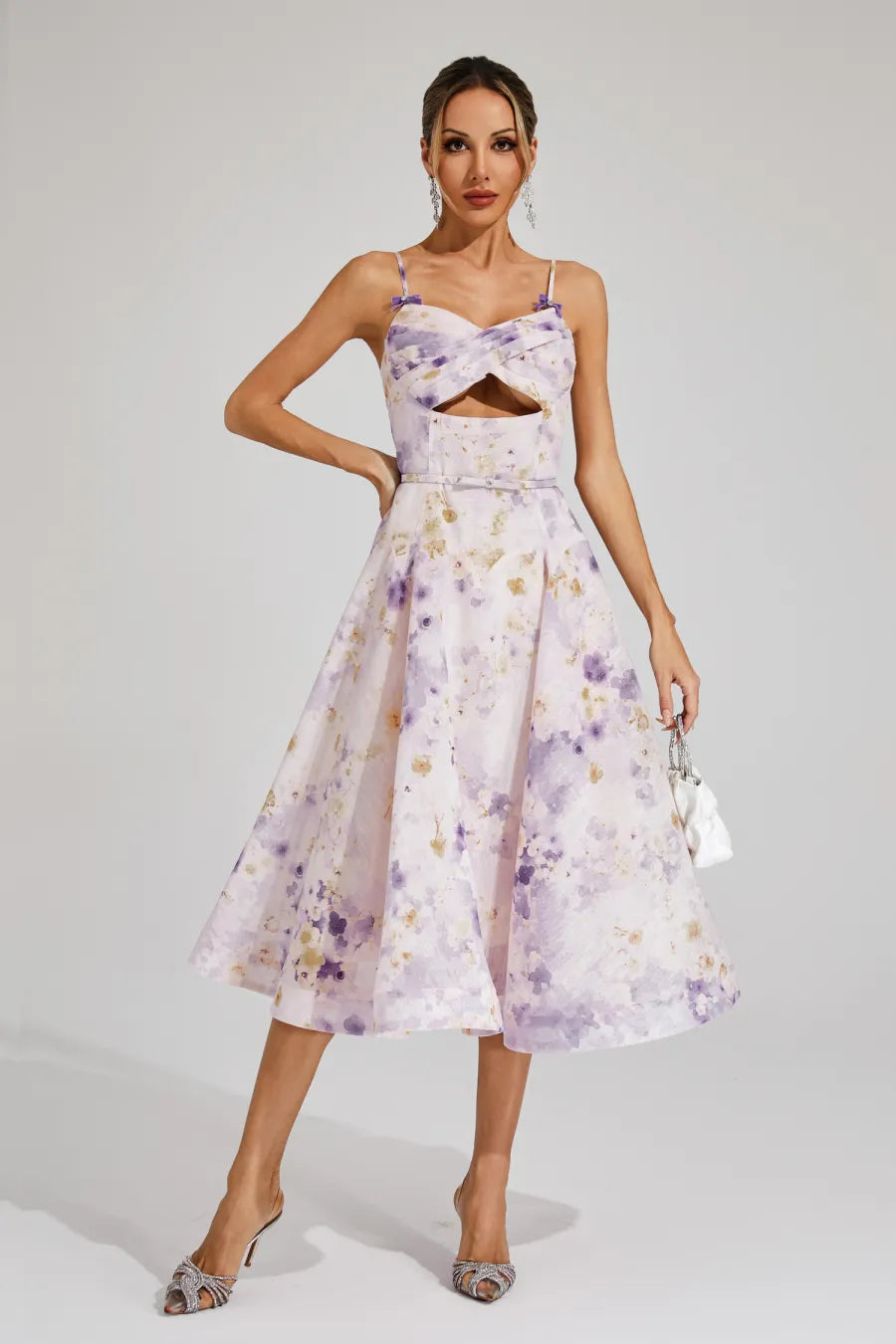 Kayleigh Purple Holiday Slip Dress