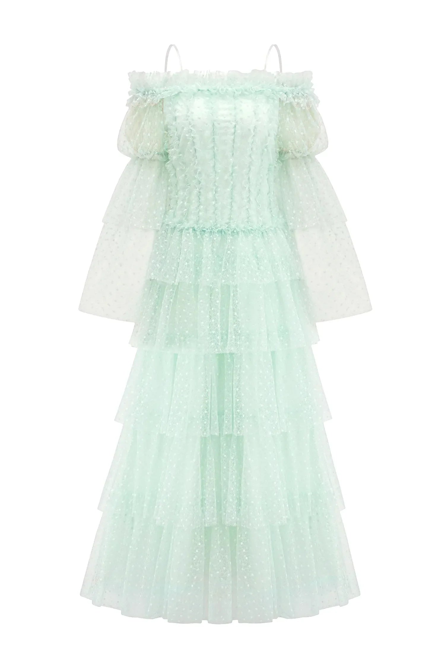 Alexandra Mesh Tiered Dress
