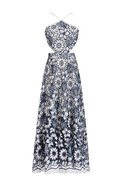 Melanie Cut Out Halter Dress