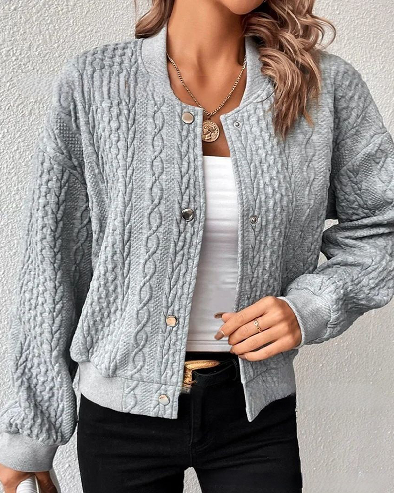 Lucille™ | Elegant Cardigan i Texturerat Tyg