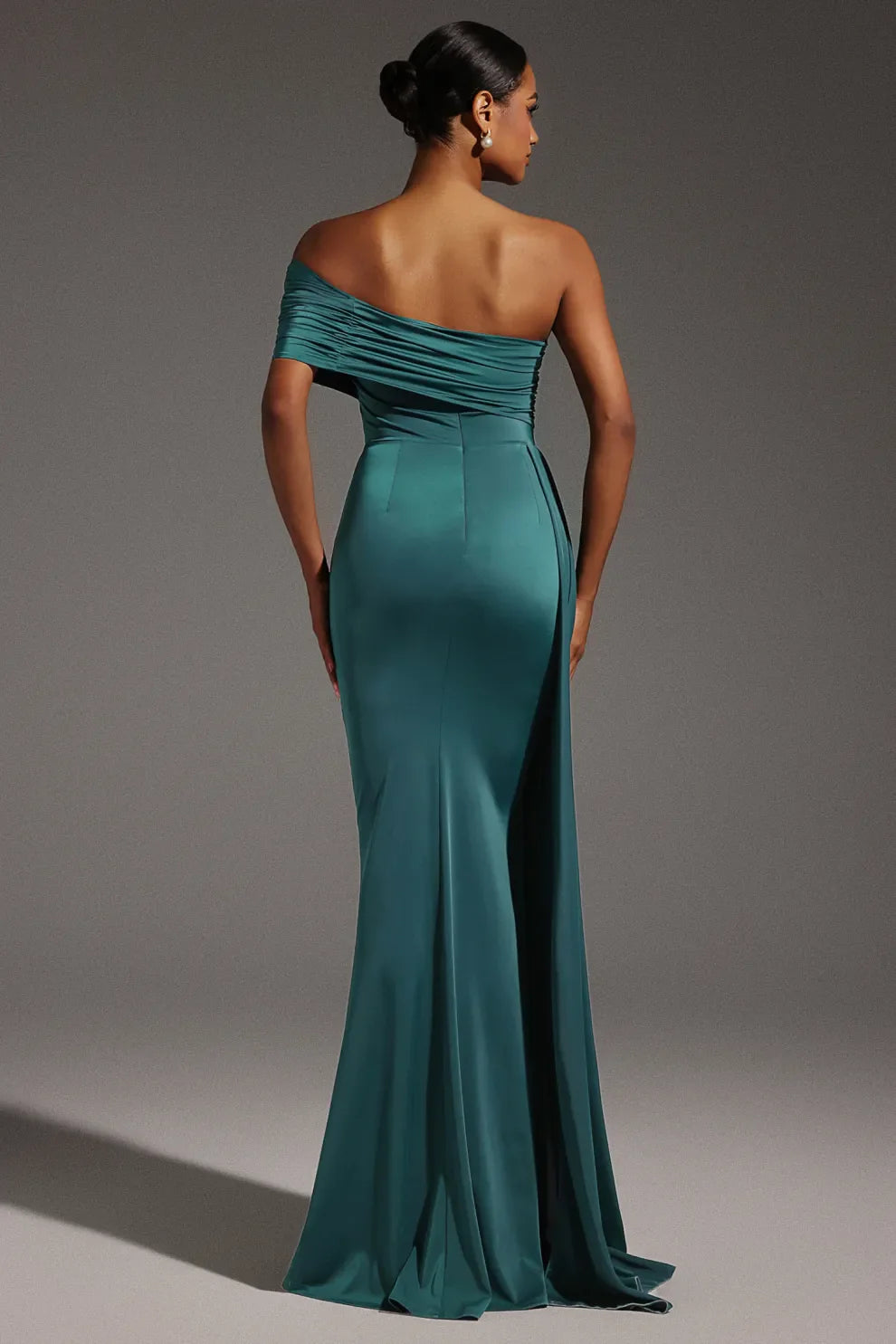 Claydee One Shoulder Fold Maxi Dress