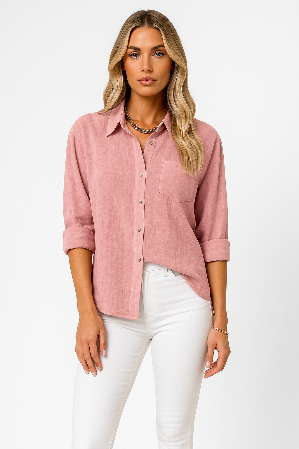 Oversized Linen-Cotton Blouse
