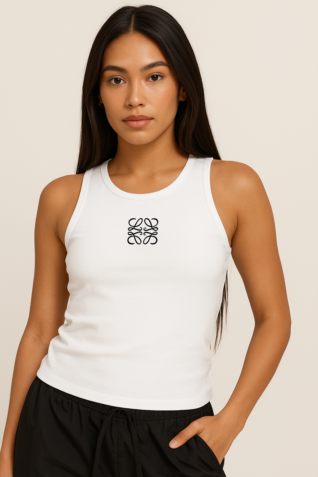 Scoop Neck Graphic Vest