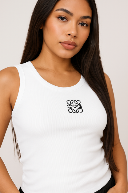 Scoop Neck Graphic Vest