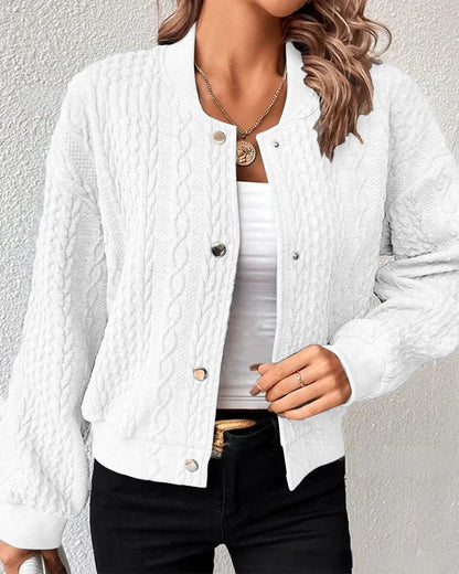 Lucille™ | Elegant Cardigan i Texturerat Tyg