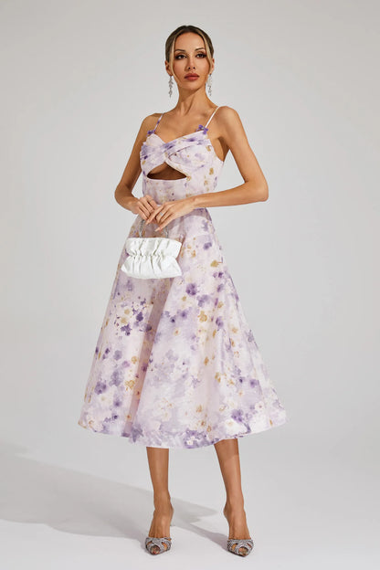 Kayleigh Purple Holiday Slip Dress