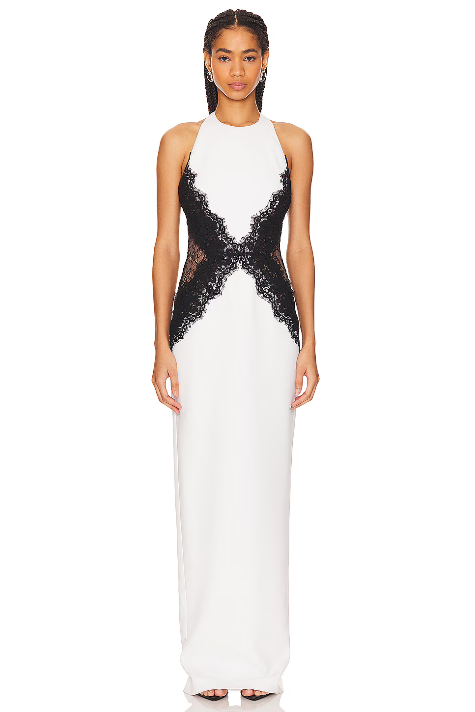 Aurora Butterfly Lace Split Maxi Dress