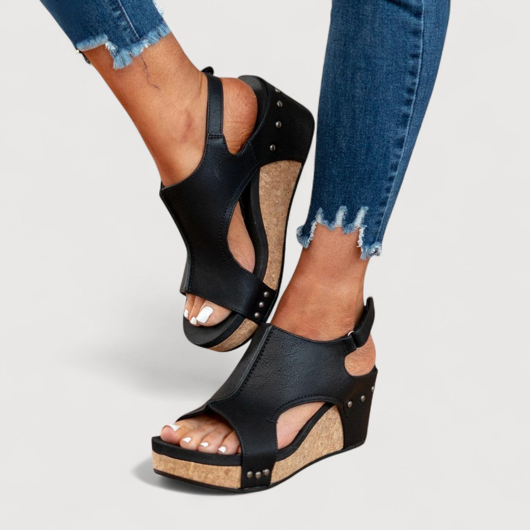 ANNE / PLATFORM WEDGE SANDALS