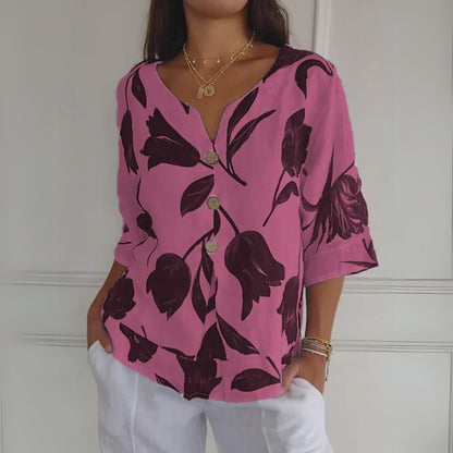 Maxine Floral Button Blouse