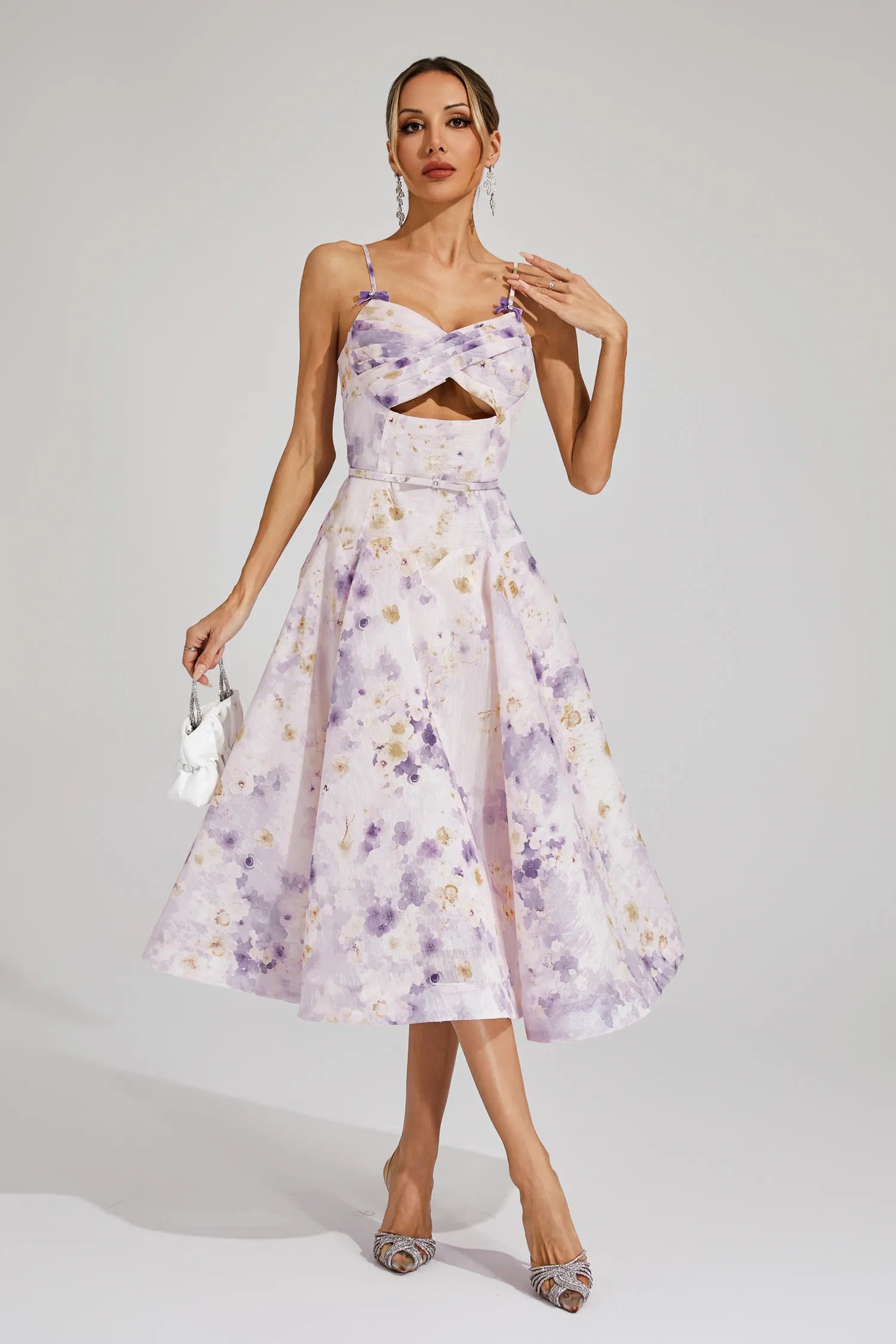 Kayleigh Purple Holiday Slip Dress