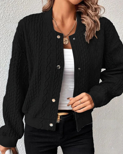 Lucille™ | Elegant Cardigan i Texturerat Tyg