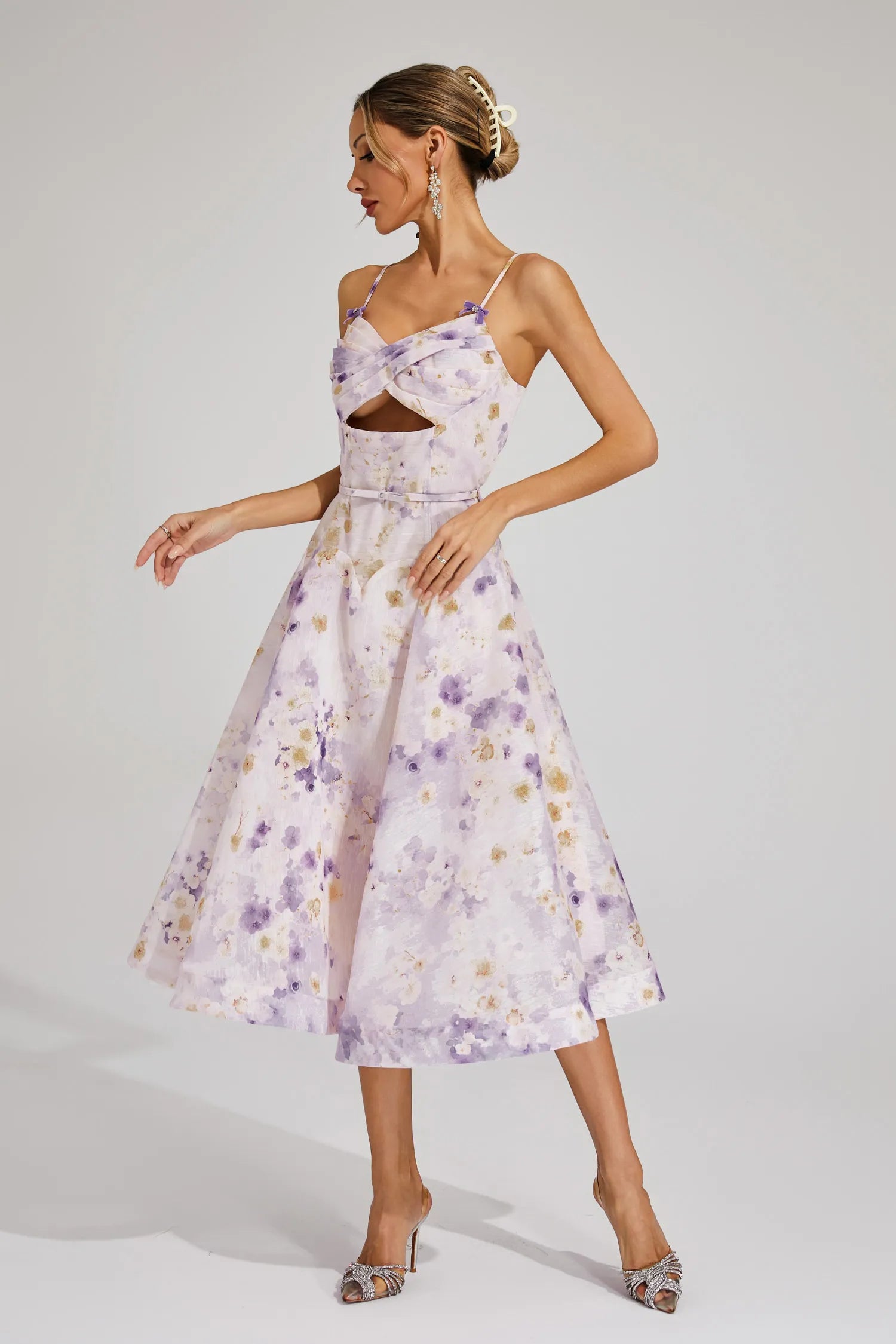 Kayleigh Purple Holiday Slip Dress