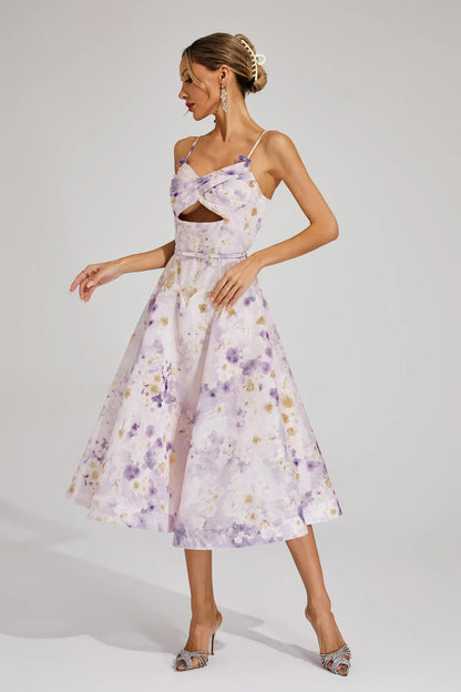 Kayleigh Purple Holiday Slip Dress