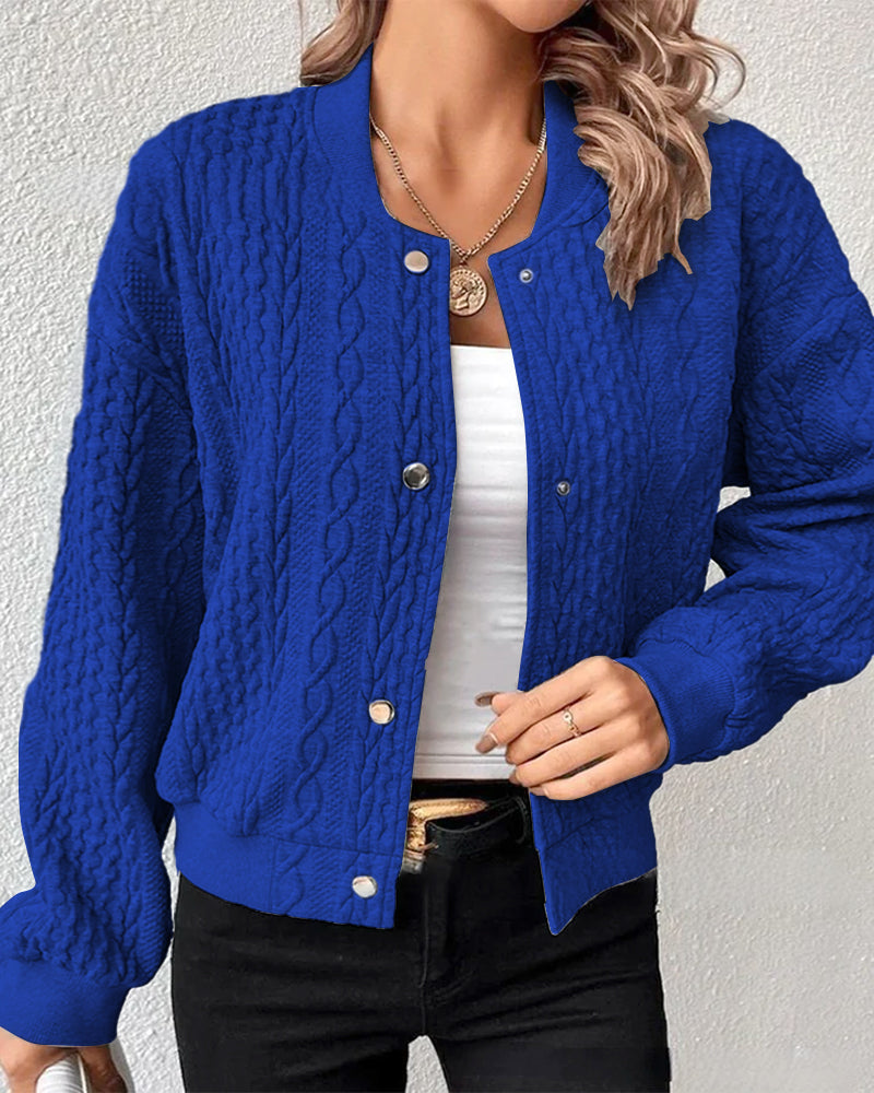 Lucille™ | Elegant Cardigan i Texturerat Tyg