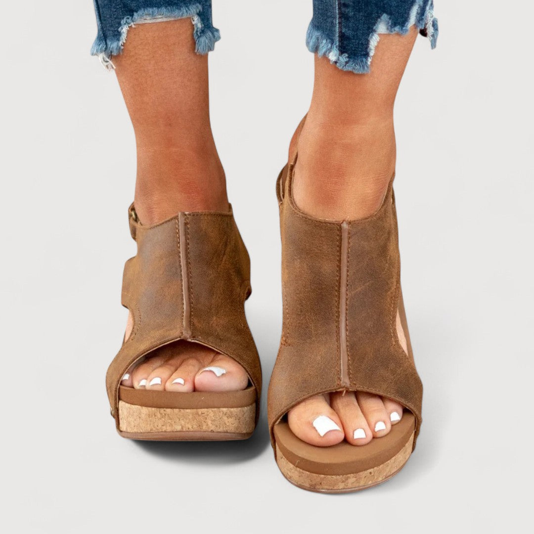ANNE / PLATFORM WEDGE SANDALS