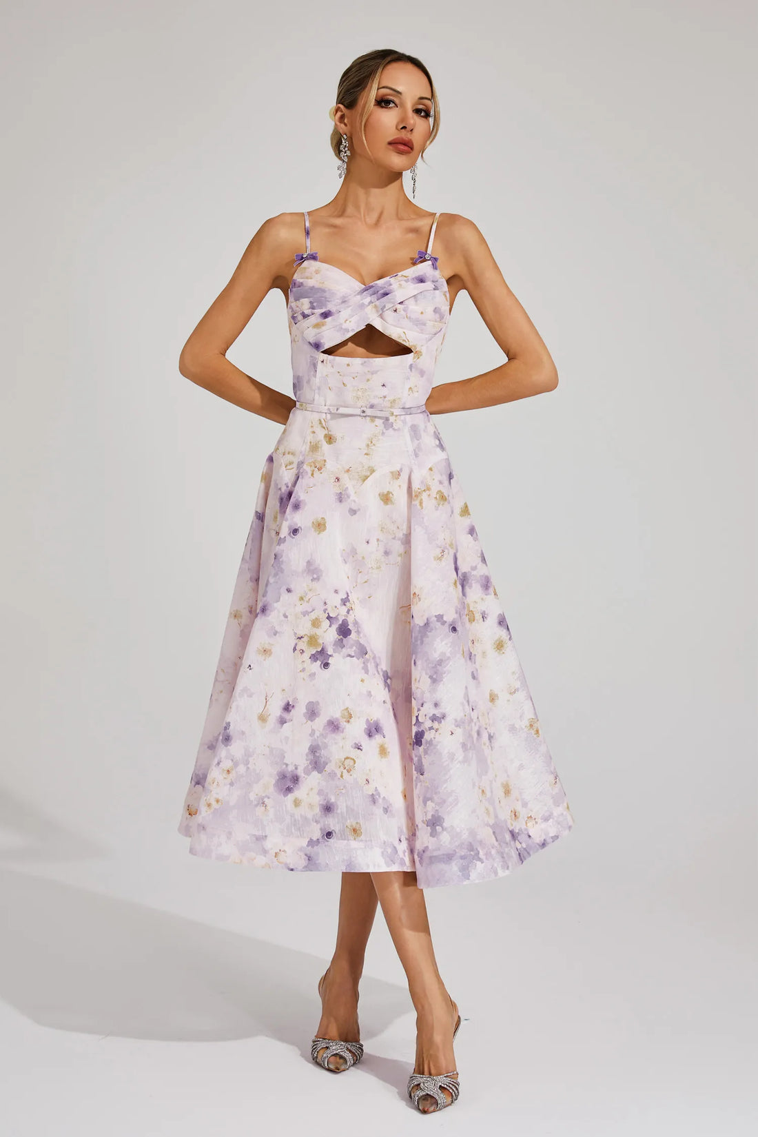 Kayleigh Purple Holiday Slip Dress