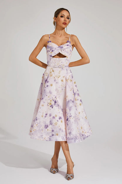 Kayleigh Purple Holiday Slip Dress