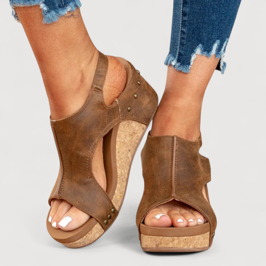 ANNE / PLATFORM WEDGE SANDALS