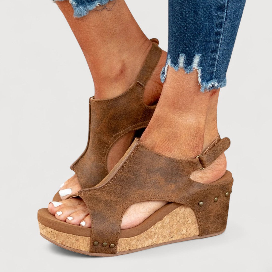 ANNE / PLATFORM WEDGE SANDALS