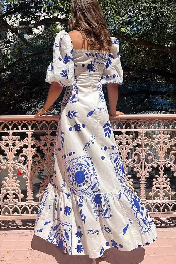 Eva - Sunshine Floral Print Maxi Dress