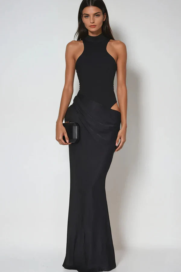 Leah Tank Top Satin Maxi Dress