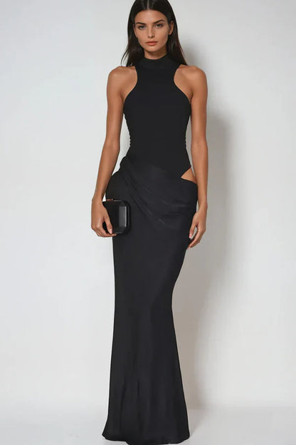 Leah Tank Top Satin Maxi Dress