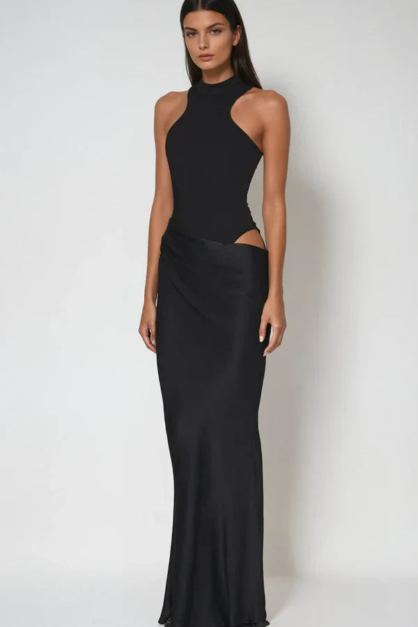 Leah Tank Top Satin Maxi Dress