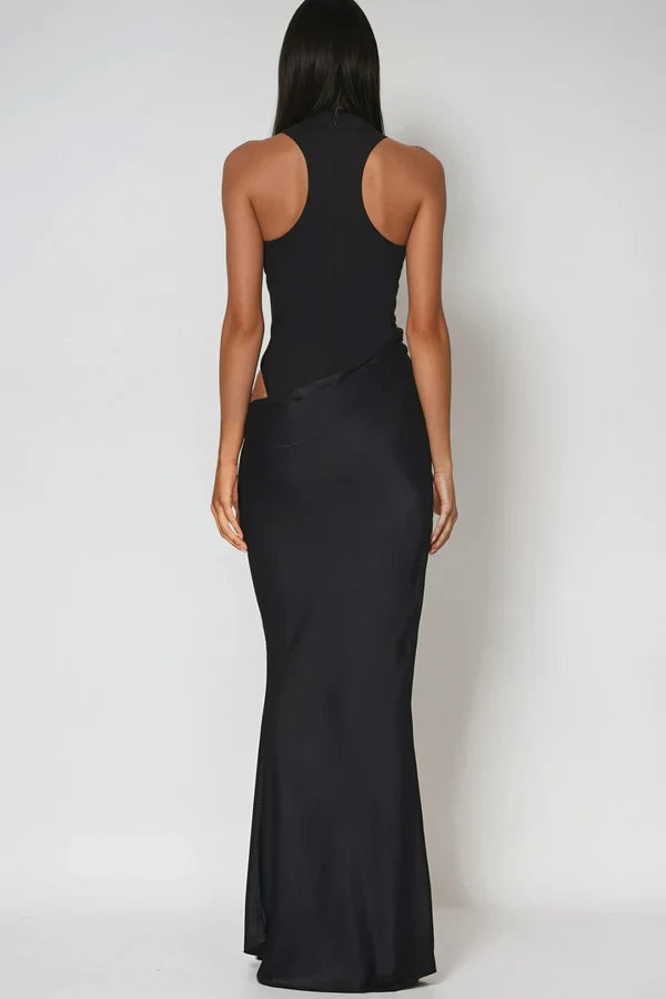 Leah Tank Top Satin Maxi Dress