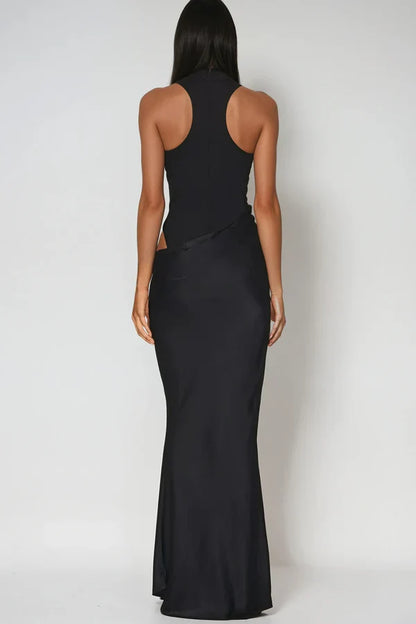 Leah Tank Top Satin Maxi Dress