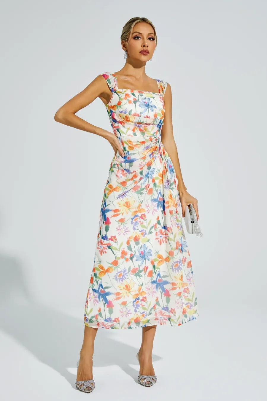 Élodie - Flower Waist-cinching Dress