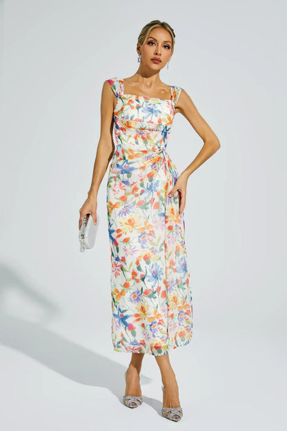 Élodie - Flower Waist-cinching Dress