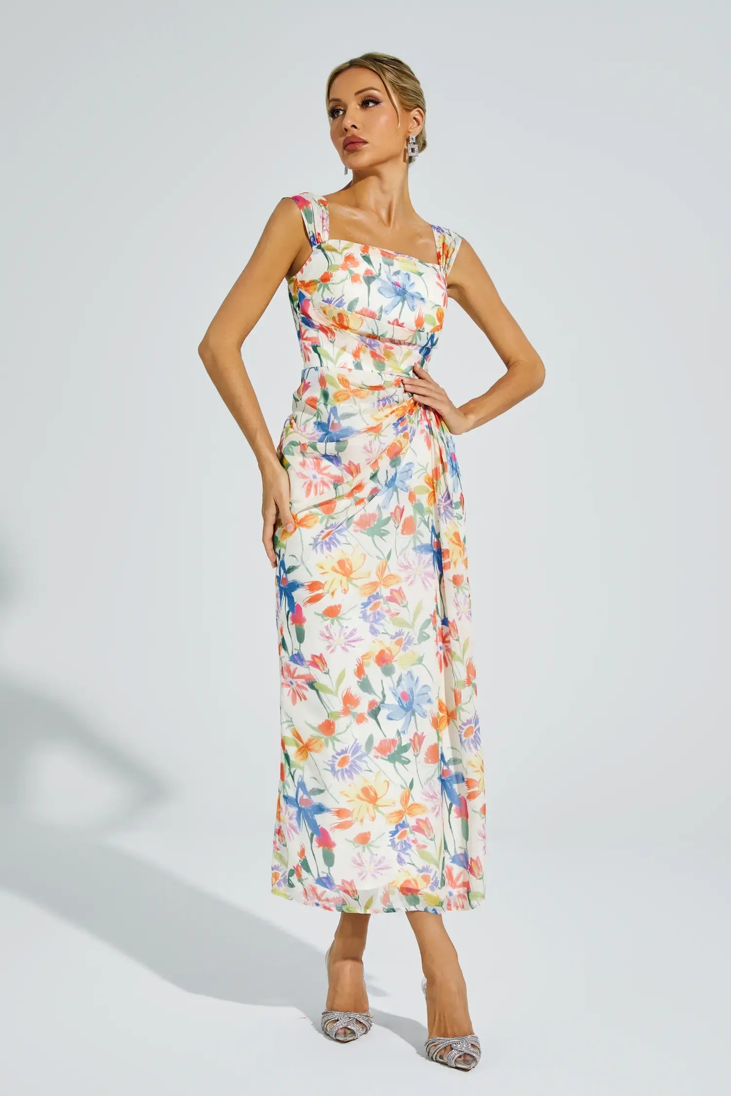Élodie - Flower Waist-cinching Dress