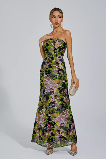 Jana Off-shoulder Sequin Dress
