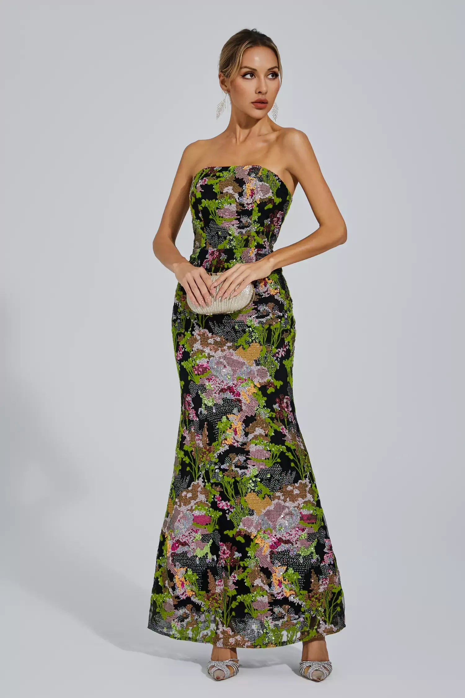 Jana Off-shoulder Sequin Dress