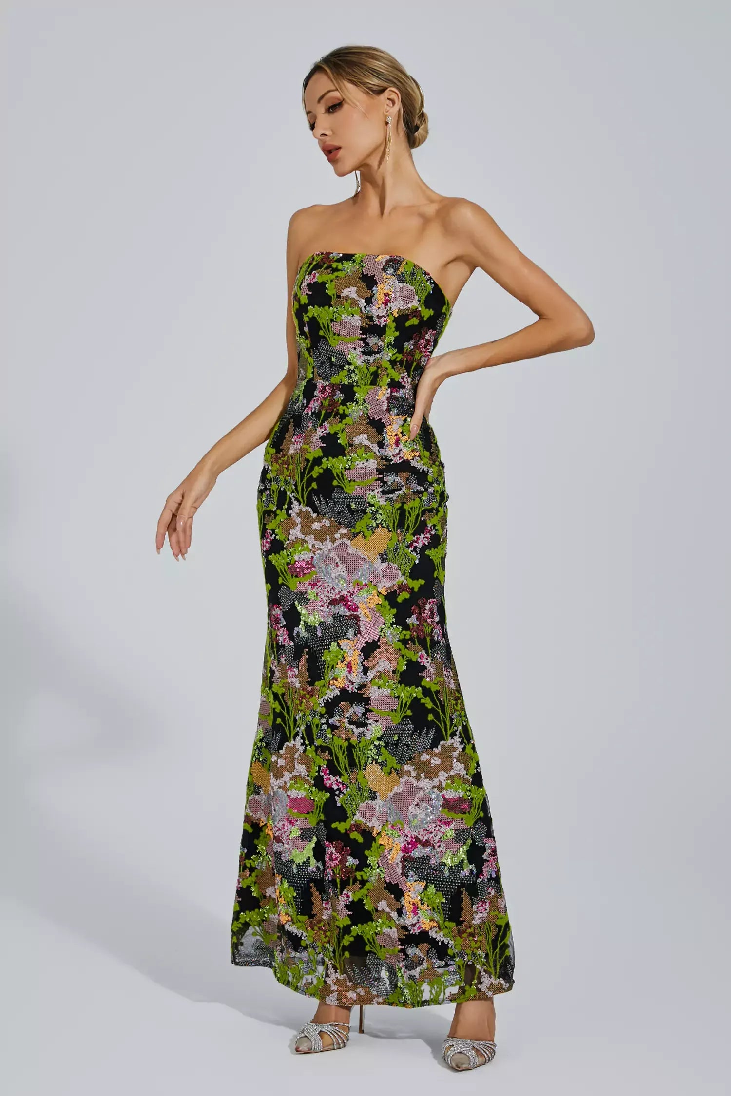 Jana Off-shoulder Sequin Dress
