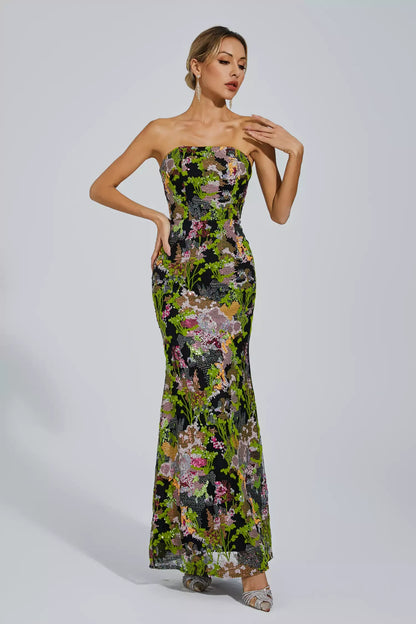 Jana Off-shoulder Sequin Dress