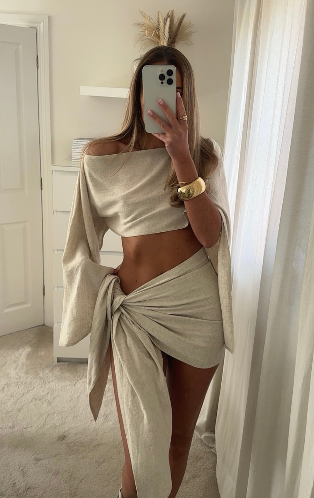 Ainsley | Linen Two-Piece Sarong Set