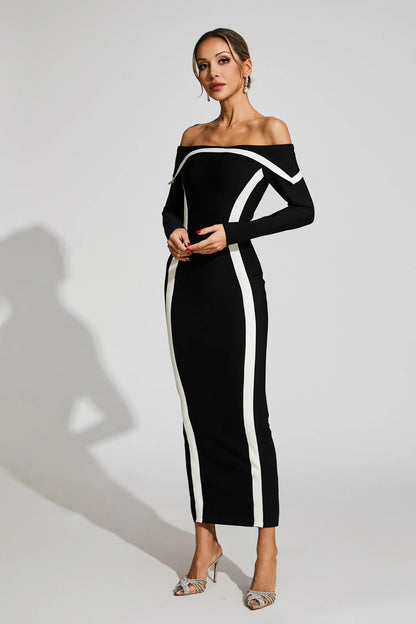 Lindsay Off Shoulder Bandage Dress