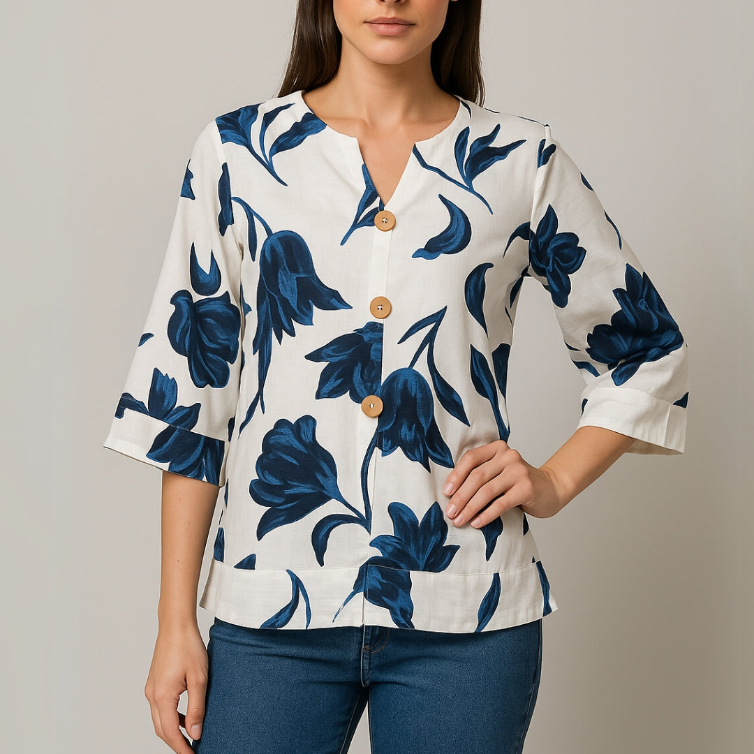 Maxine Floral Button Blouse