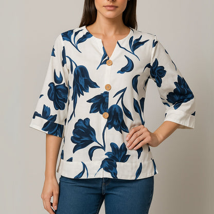 Maxine Floral Button Blouse