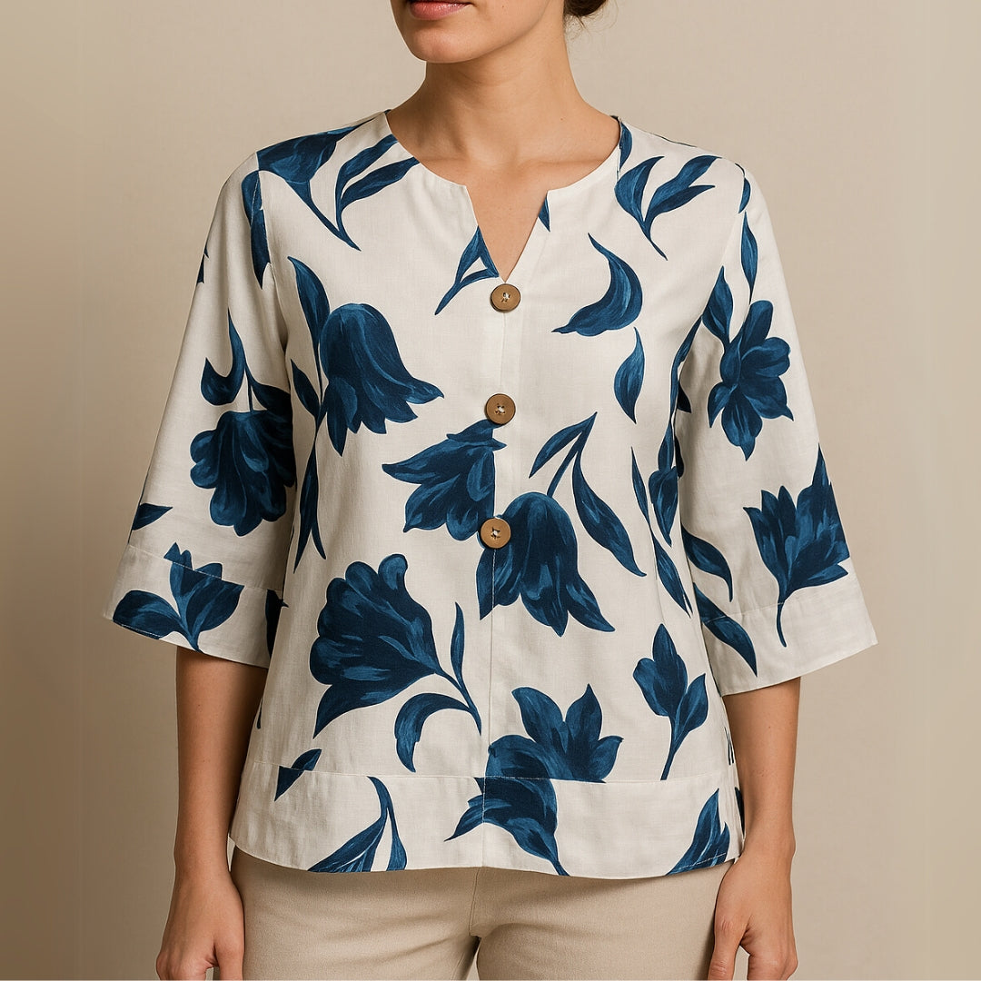 Maxine Floral Button Blouse