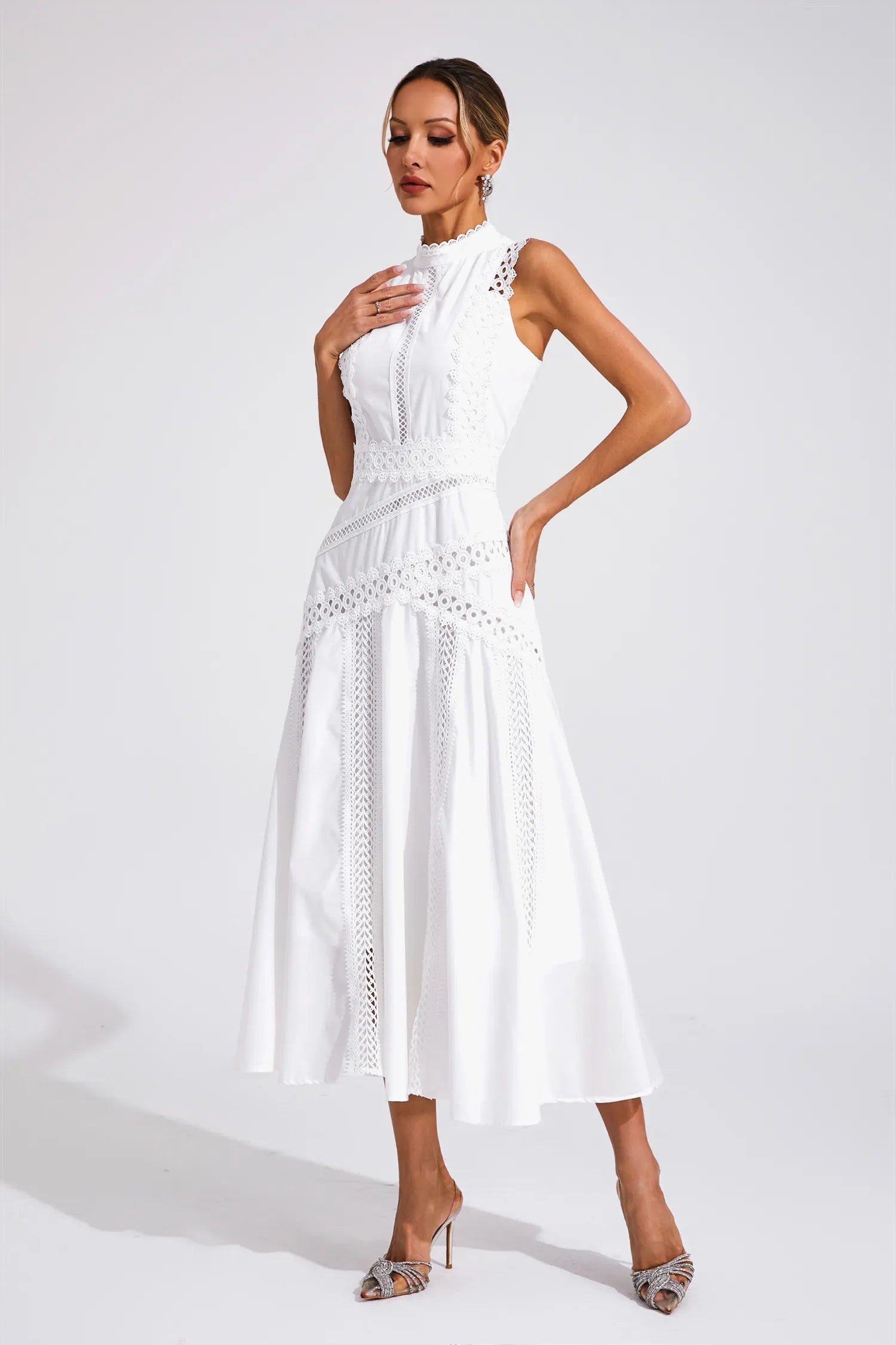 Lisette Sleeveless Lace Dress
