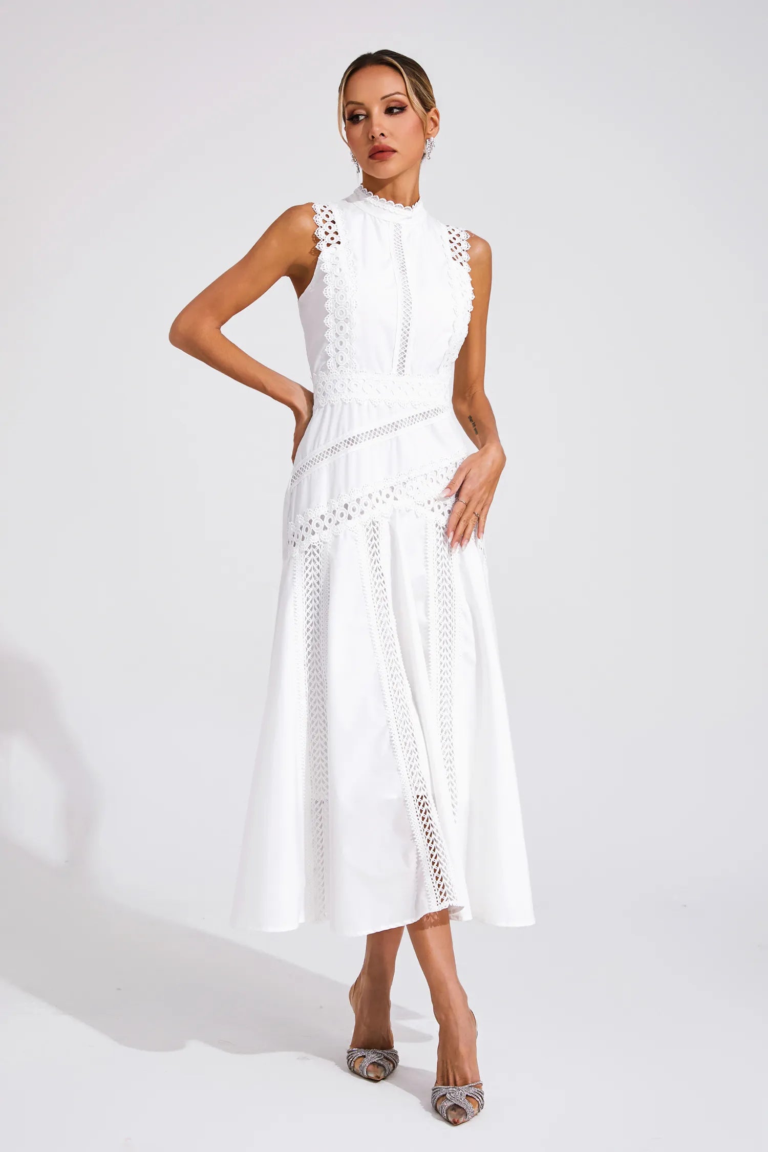 Lisette Sleeveless Lace Dress