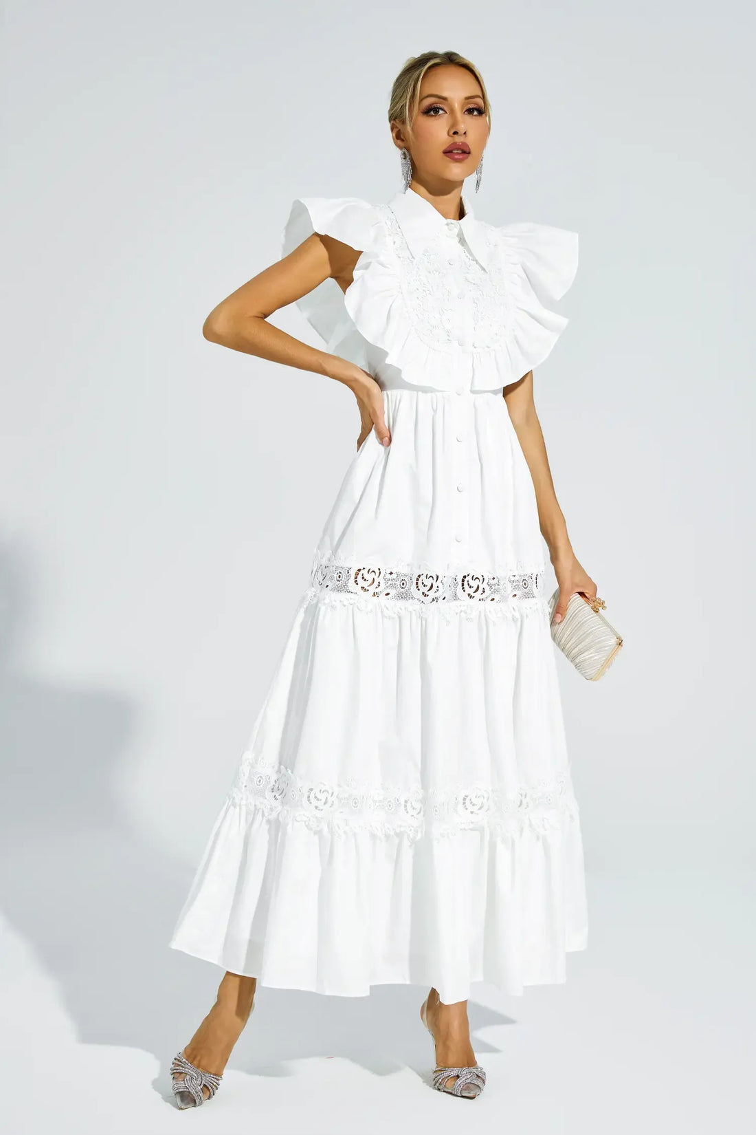Ayleen - Sleeveless Ruffle Midi Dress