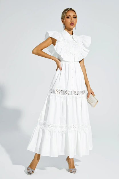 Ayleen - Sleeveless Ruffle Midi Dress